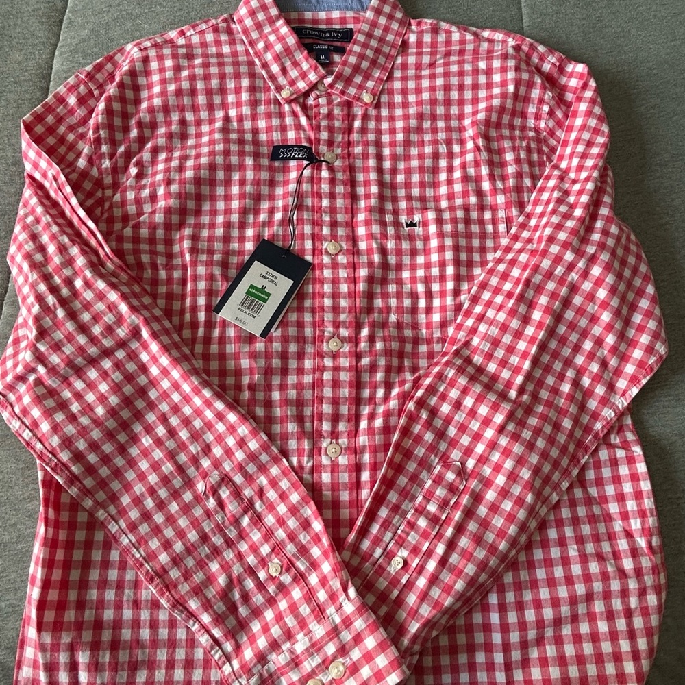 Men's Pink Checkered Shirt